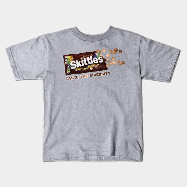 Biracial Skittles Kids T-Shirt by ...and that is why i hate you.